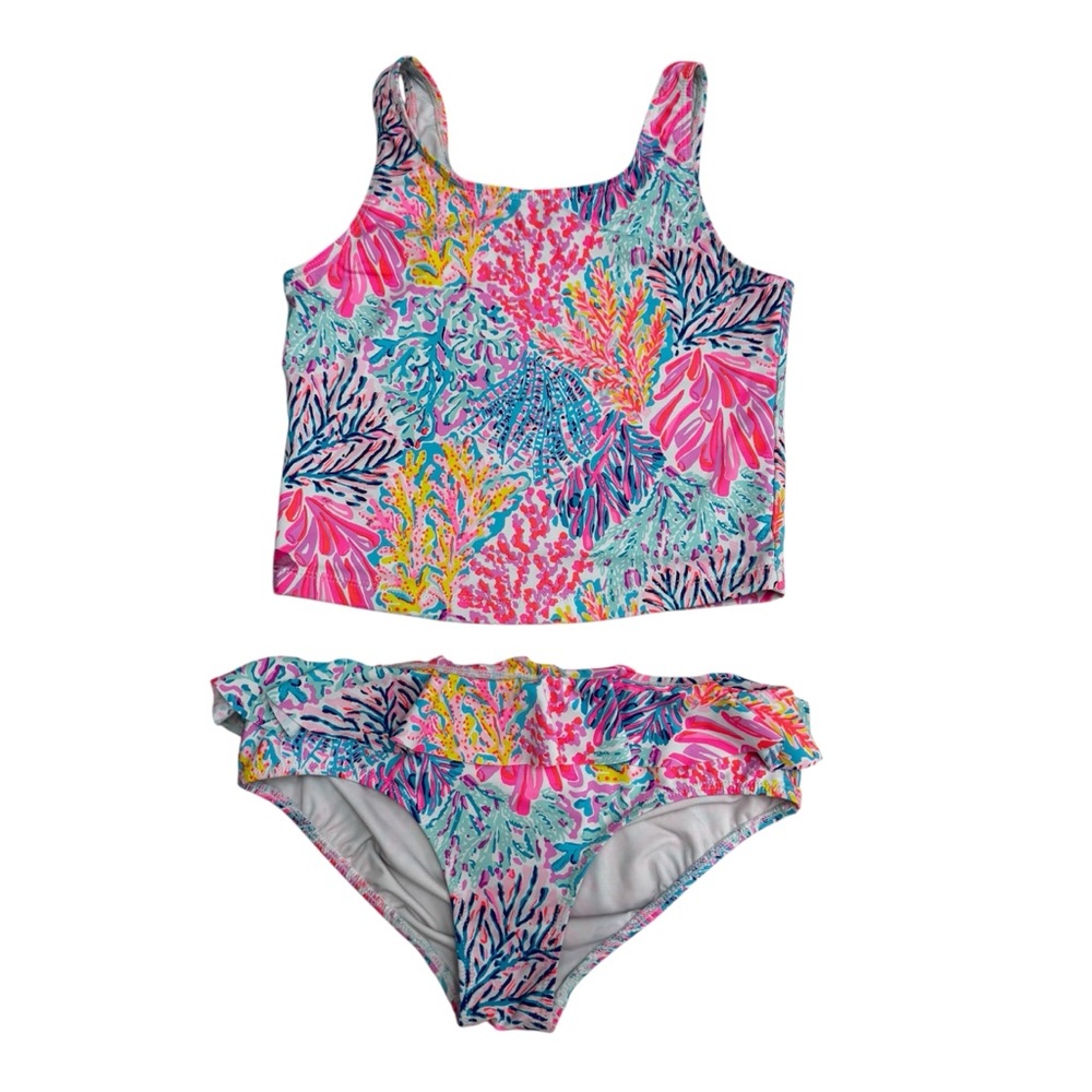Lilly Pulitzer Pink and Blue Kids Swim Set